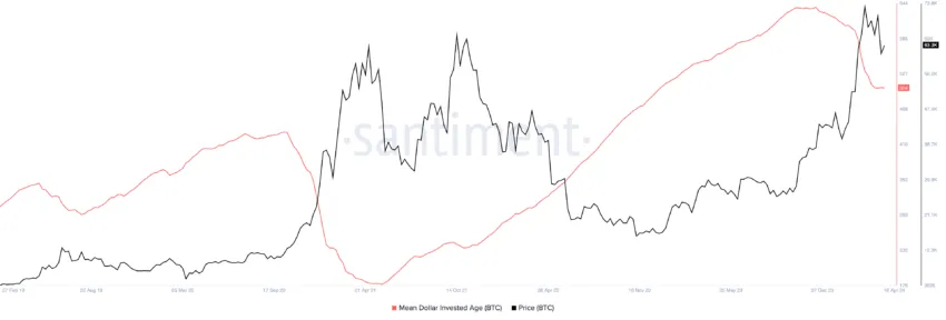 Bitcoin Mean Dollar Invested Age