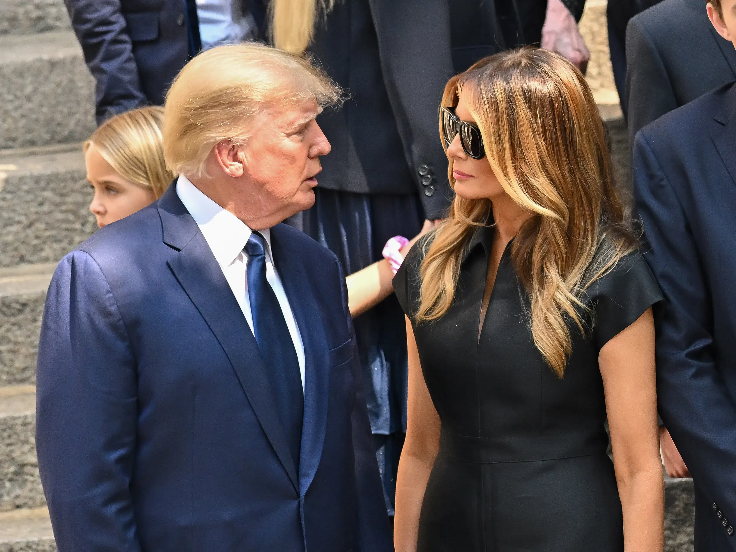 President Trump and First Lady Melania speaking to each other