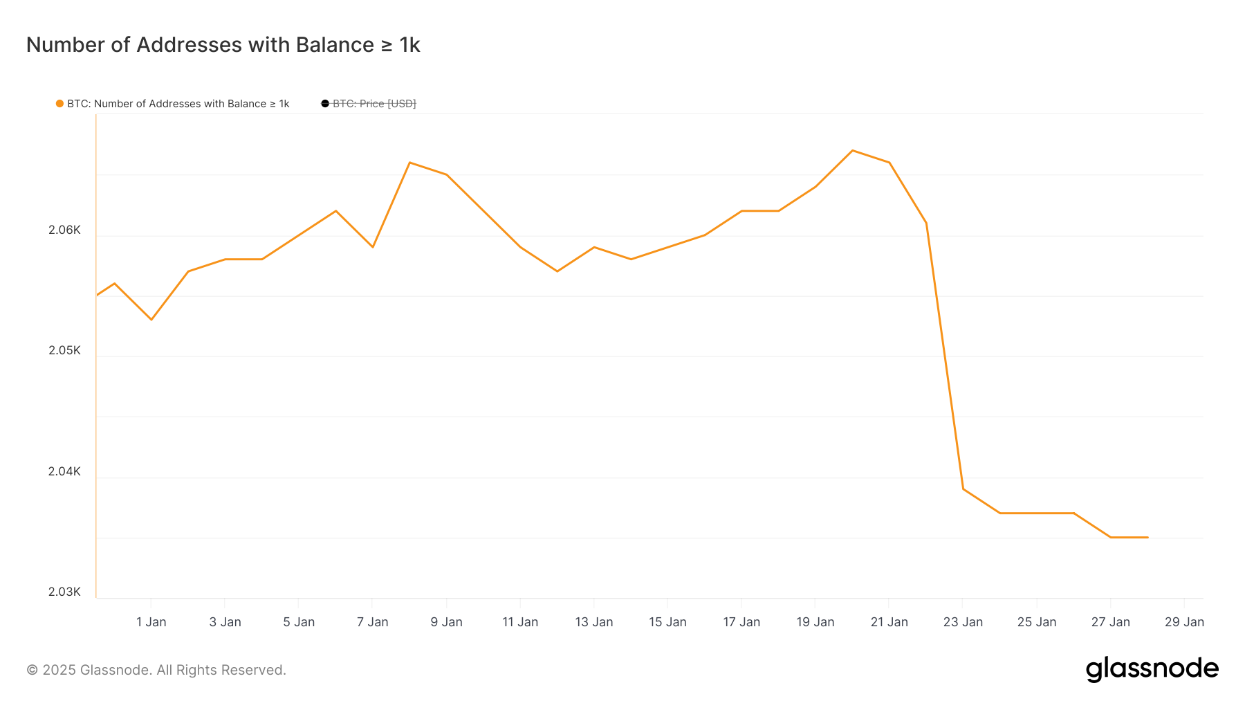 Addresses With 1,000+ BTC.